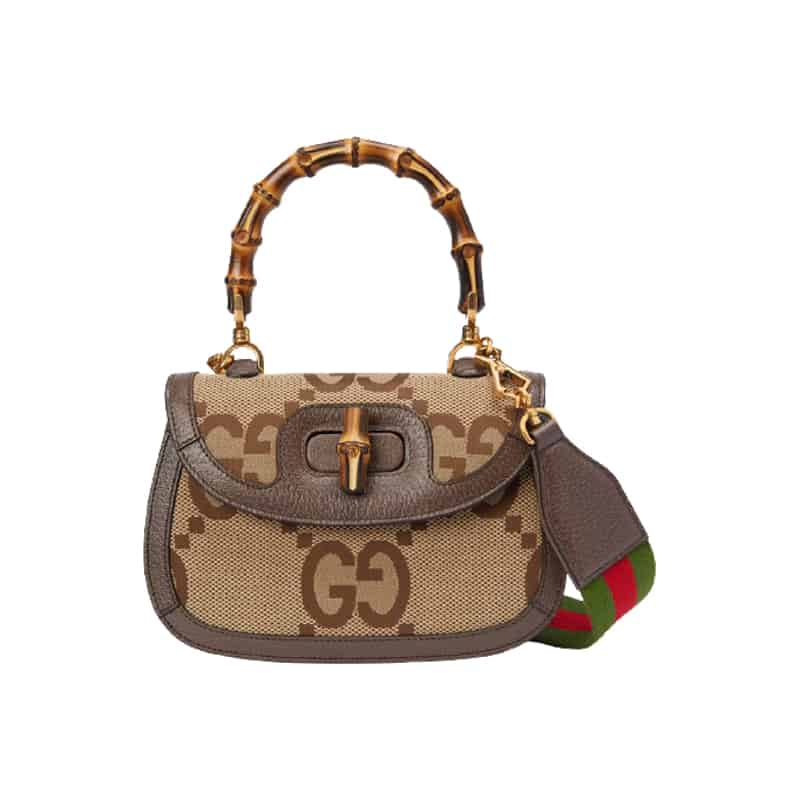 Small jumbo GG bag with bamboo - GHB158 - 1