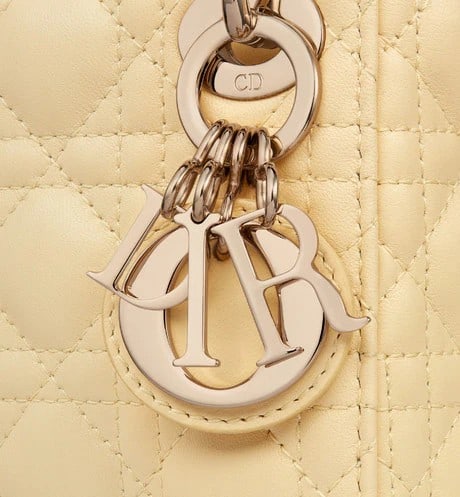 MICRO LADY DIOR BAG Pale Yellow Cannage Lambskin - DHB122 - 5