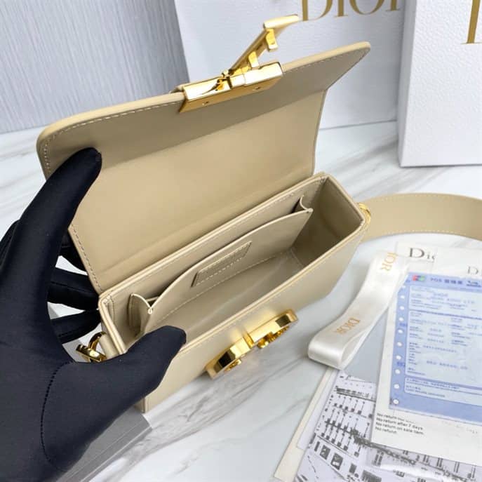 Dior 30 Montaigne Box Bag Latte Box Calfskin - DHB040 - 7