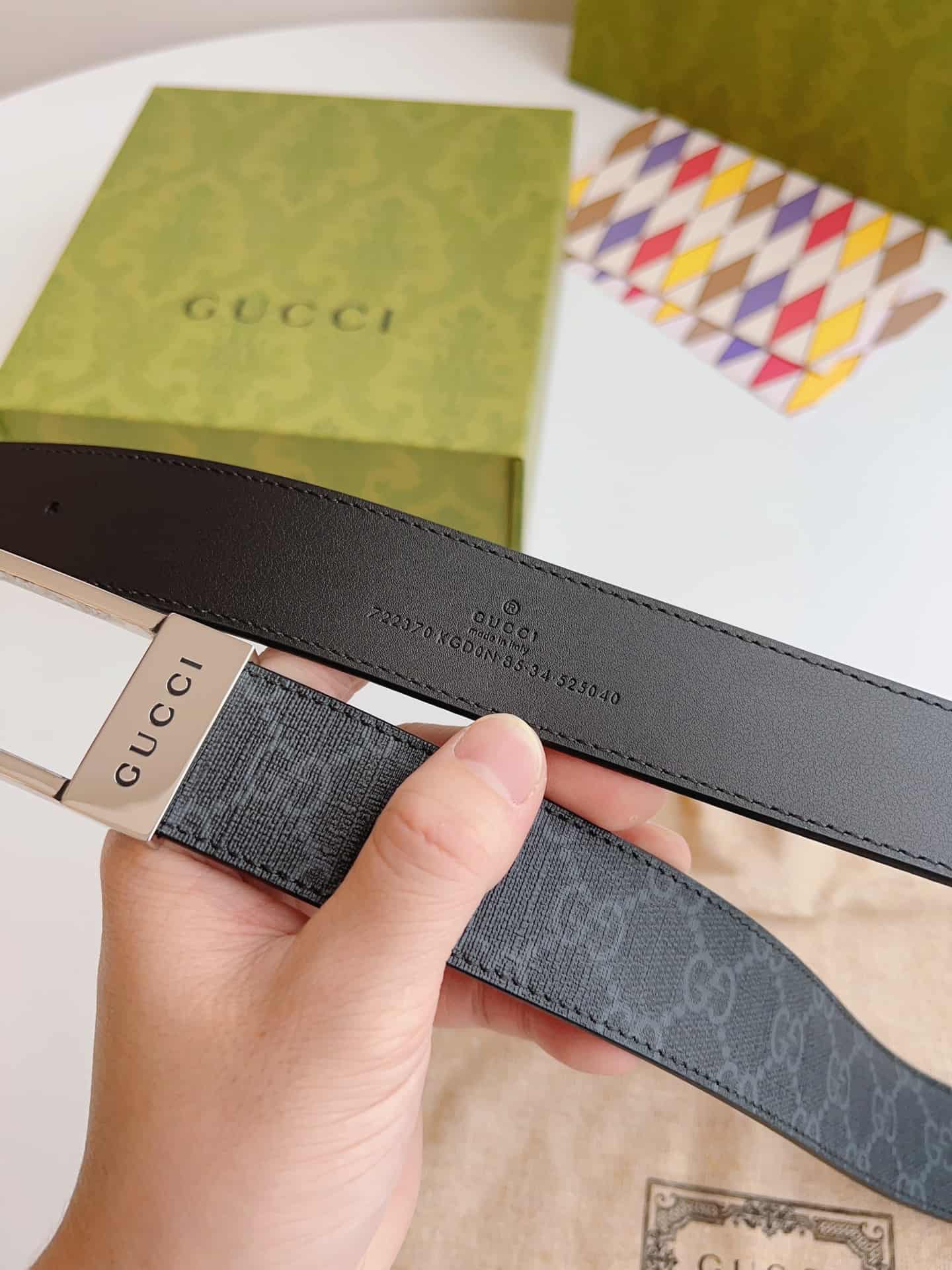 Gucci GG belt with rectangular buckle - BELT28 - 7