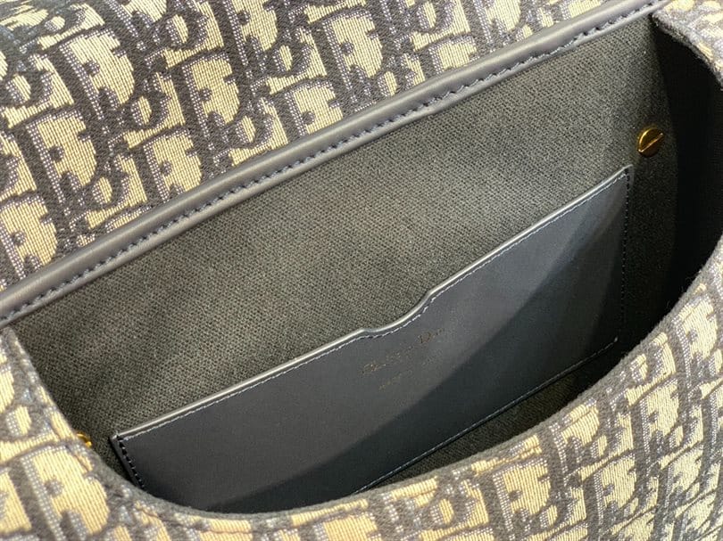 Medium Dior Bobby Bag Blue Dior Oblique Jacquard - DMB03 - 8