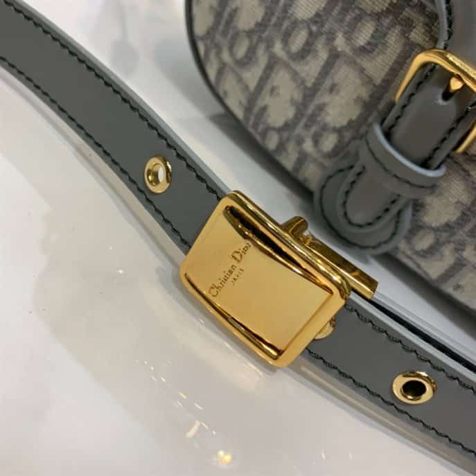 Medium Dior Bobby Bag Gray Dior Oblique Jacquard - DMB04 - 9