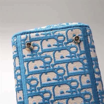 Medium Lady D-Lite Bag Cornflower Blue Toile de Jouy Embroidery - DHB21 - 8