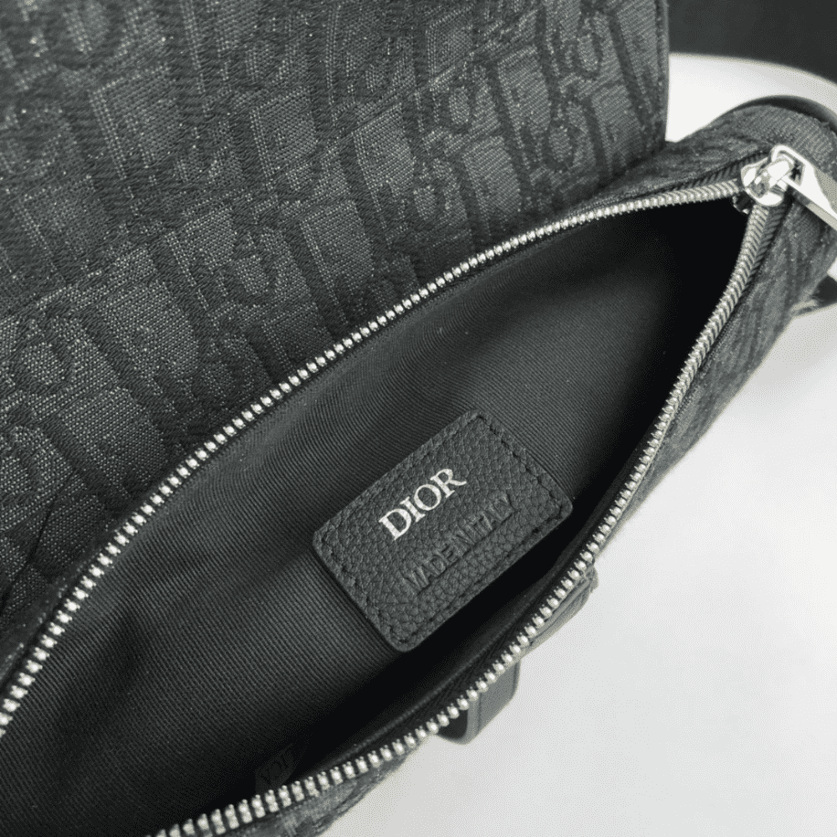 Saddle Bag Black Dior Oblique Jacquard - DMB01 - 8
