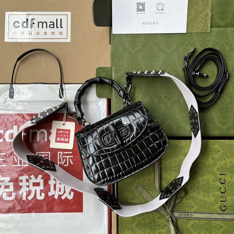 Small top handle bag with Bamboo - GHB247 - 1