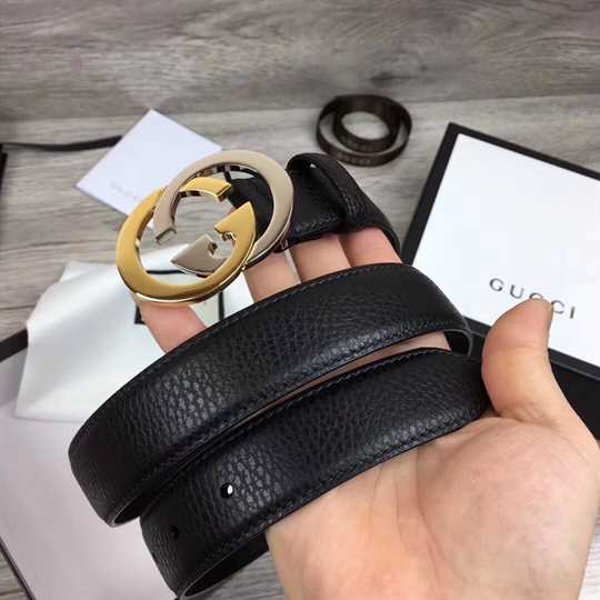 Gucci Leather Belt With Interlocking G Buckle - BPR006 - 7