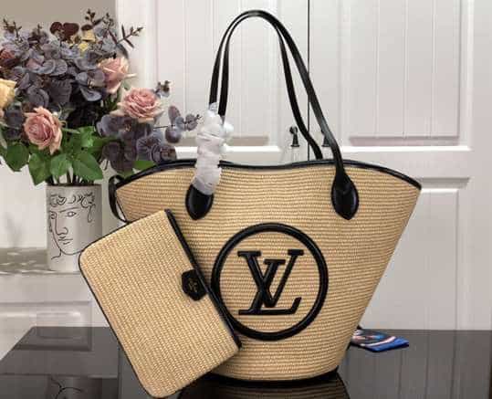 Louis Vuitton Black Synthetic Knitted Raffia Shoulder Bag - LTB549 - 1