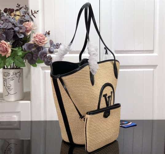 Louis Vuitton Black Synthetic Knitted Raffia Shoulder Bag - LTB549 - 3