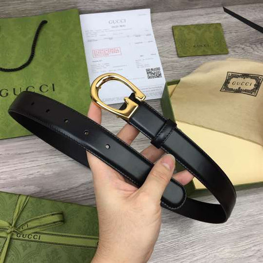 Gucci Thin Belt With G Buckle - BEL17 - 1