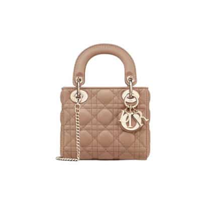 MINI LADY DIOR BAG Nude Patent Cannage Calfskin - DHB126 - 1
