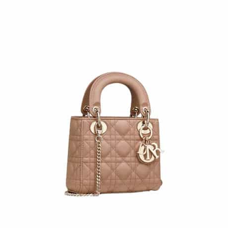 MINI LADY DIOR BAG Nude Patent Cannage Calfskin - DHB126 - 3