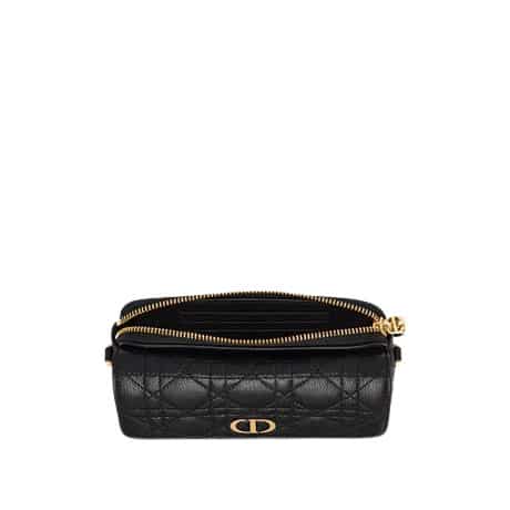 DIOR CARO POUCH Black Supple Cannage Calfskin - DHB09 - 3
