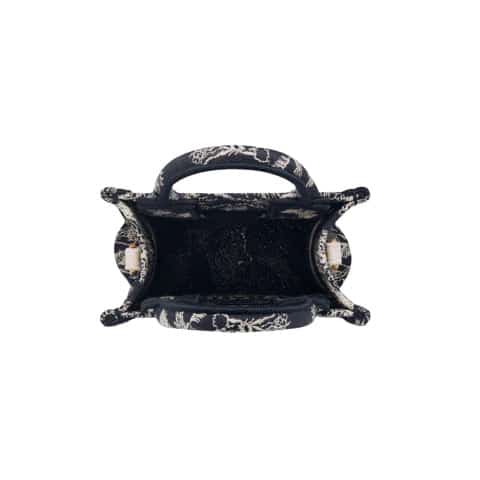 MINI DIOR BOOK TOTE PHONE BAG Blue Toile de Jouy Reverse Embroidery - DHB107 - 5