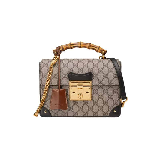 Padlock GG small bamboo shoulder bag - GHB180 - 1