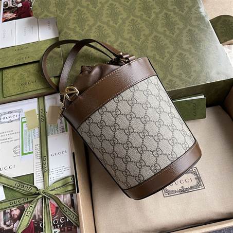 Gucci Beige 1955 Horsebit Small GG Bucket Bag - GMB93 - 4