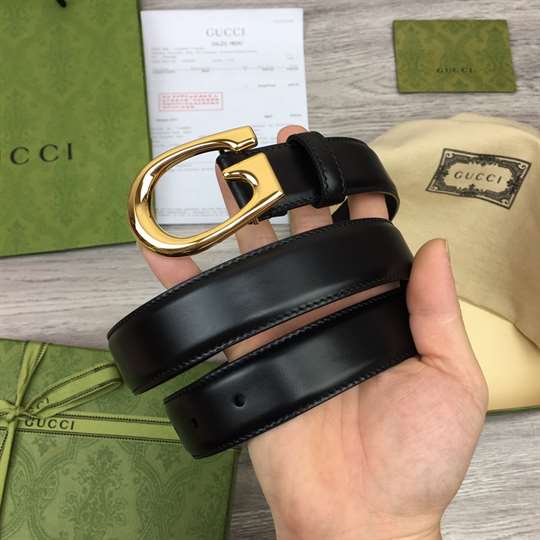 Gucci Thin Belt With G Buckle - BEL17 - 2