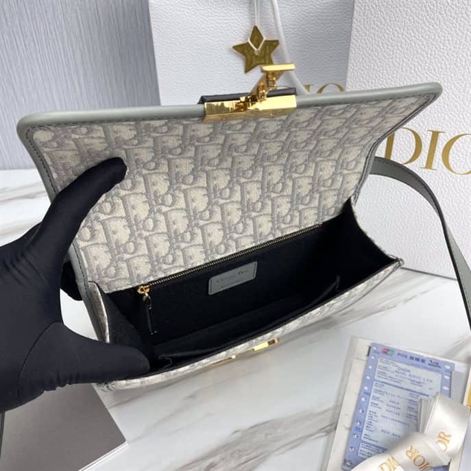 30 Montaigne Bag Gray Dior Oblique Jacquard - DHB039 - 3