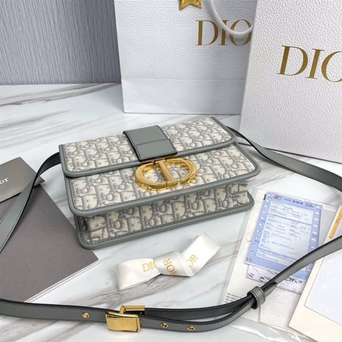 30 Montaigne Bag Gray Dior Oblique Jacquard - DHB039 - 7