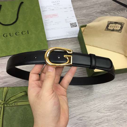 Gucci Thin Belt With G Buckle - BEL17 - 4