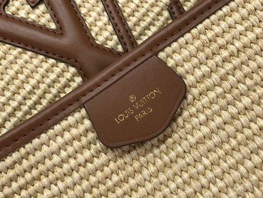 Louis Vuitton Caramel Brown Synthetic Knitted Raffia Shoulder Bag - LTB550 - 5
