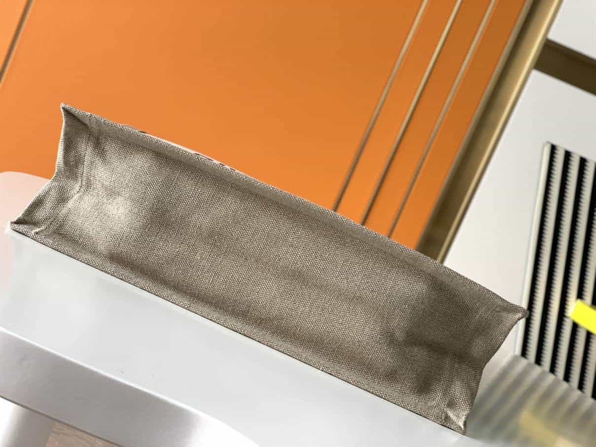 Rive Gauche Tote Bag In Linen And Leather - YPS16 - 7