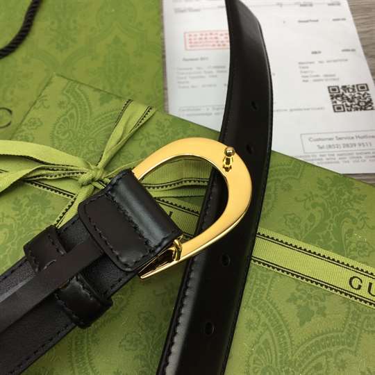 Gucci Thin Belt With G Buckle - BEL17 - 5