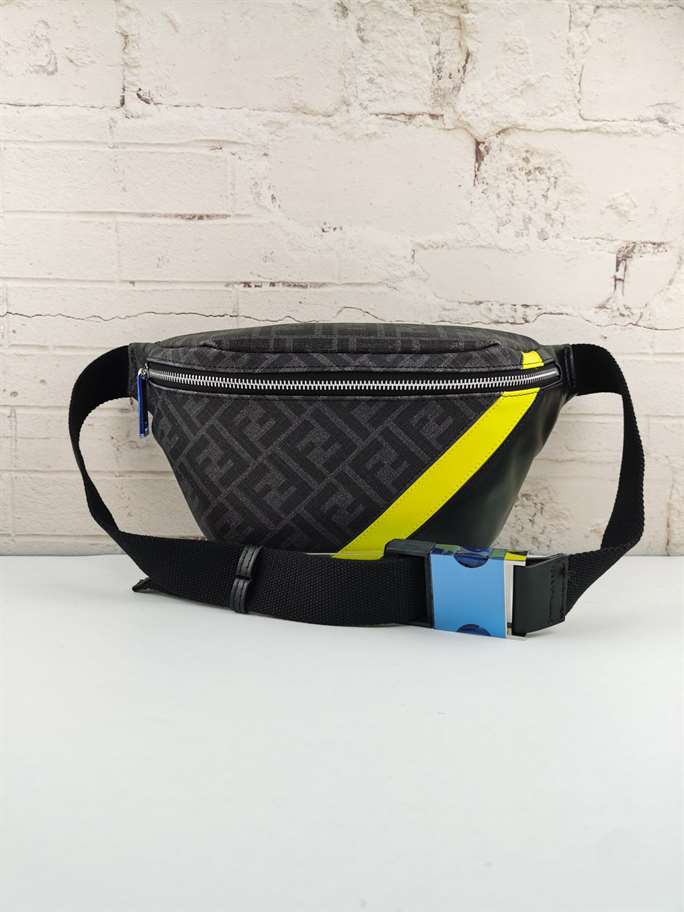 Fendi Gray Fabric Belt Bag - FPD27 - 2