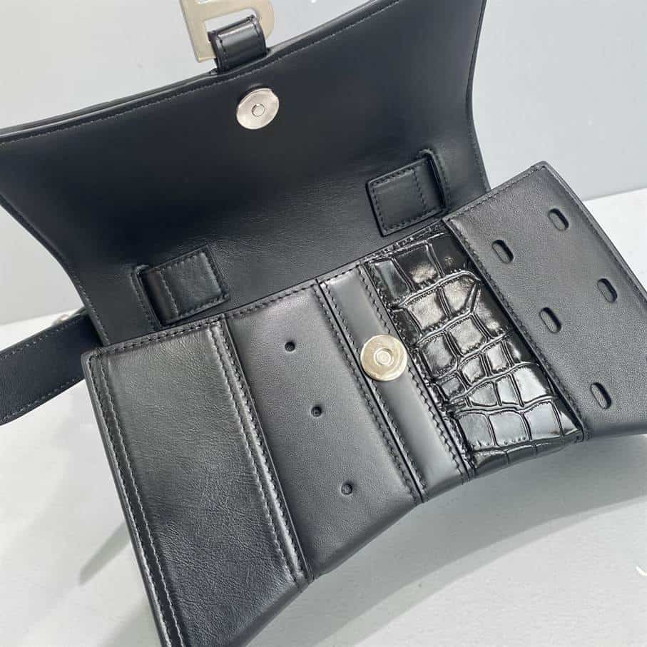 Women'S Hourglass Multibelt Handbag In Black - BHB10 - 4