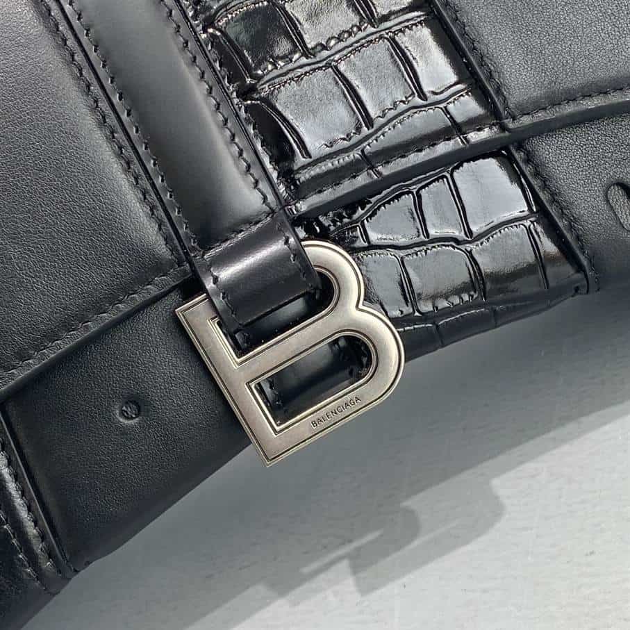 Women'S Hourglass Multibelt Handbag In Black - BHB10 - 5