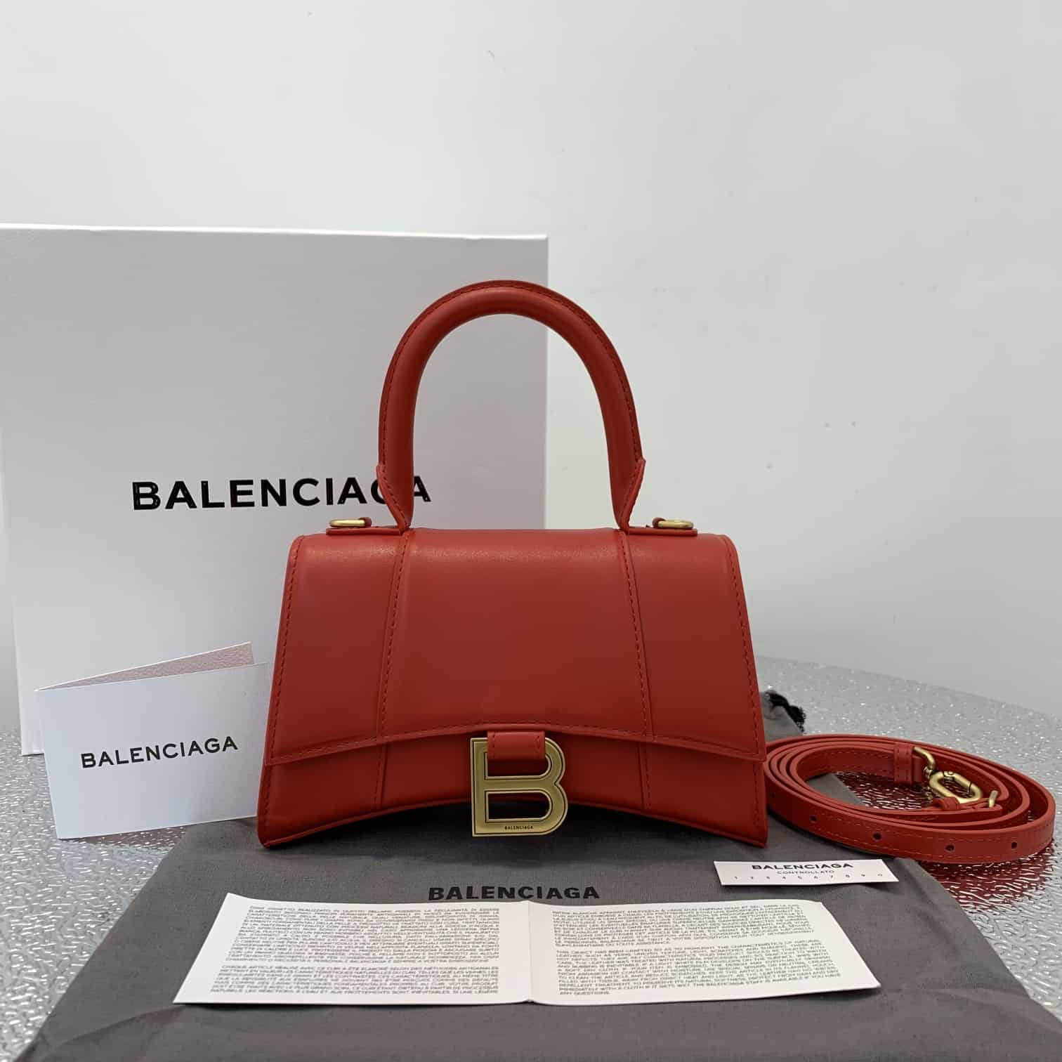 Women'S Hourglass Small Handbag In Red - BHB14 - 1