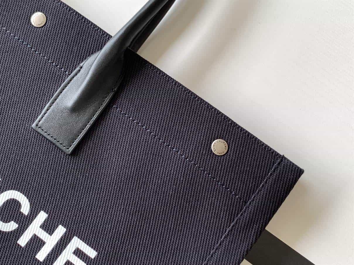 Rive Gauche Tote Bag In Linen And Leather - YPS17 - 8