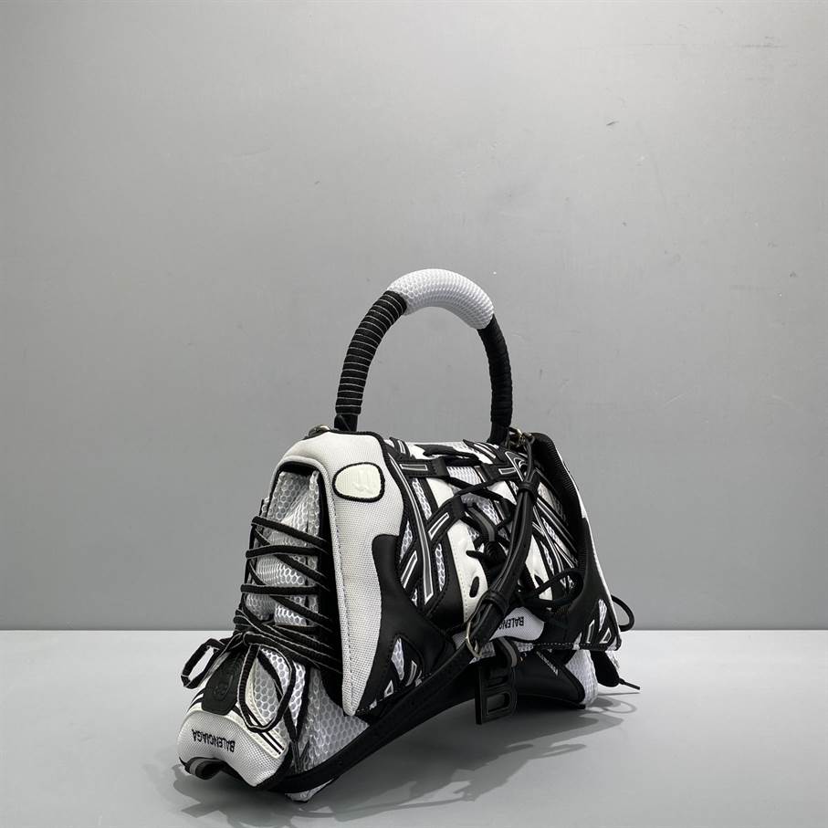 Women'S Sneakerhead Small Handbag In Black/White - BHB15 - 5