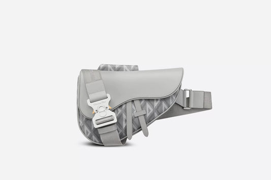Dior Saddle bag Dior Gray CD Diamond Canvas and Smooth Calfskin - DMB08 - 1