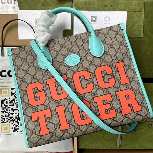 GG Small Tote Bag Blue Orange - GTB200 - 1