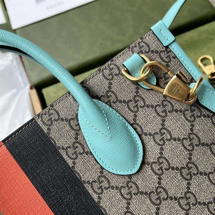 GG Small Tote Bag Blue Orange - GTB200 - 3