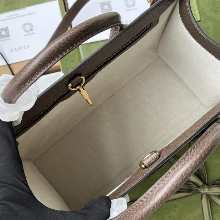 GG Small Tote Bag Brown Blue - GTB198 - 5