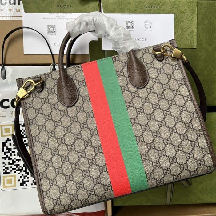 GG Small Tote Bag Brown Red - GTB199 - 2