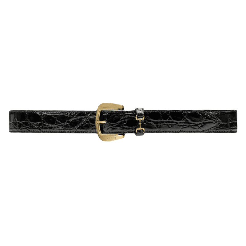 Gucci Caiman belt with crystal Horsebit - BEL19 - 1