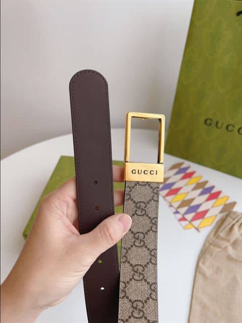 Gucci GG belt with rectangular buckle - BELT27 - 4