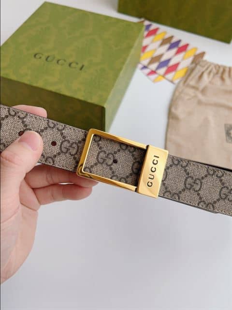 Gucci GG belt with rectangular buckle - BELT27 - 5