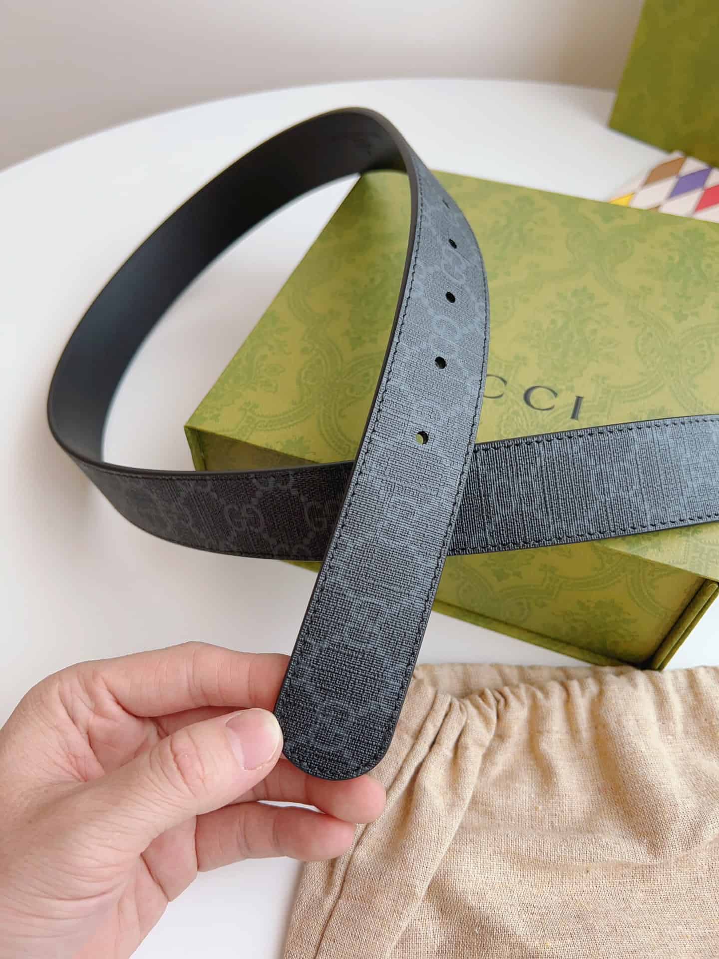 Gucci GG belt with rectangular buckle - BELT28 - 5