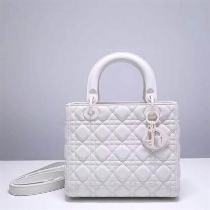 MEDIUM ULTRAMATTE LADY DIOR BAG Latte Ultramatte Cannage Calfskin - DHB41 - 2