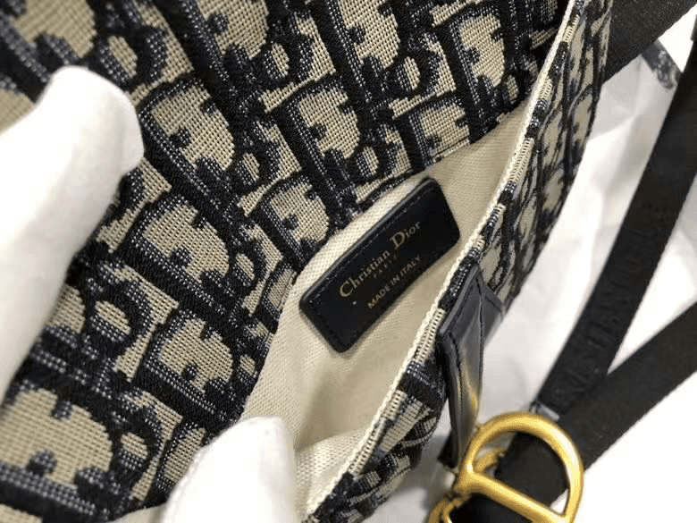 MINI SADDLE BAG WITH STRAP Blue Dior Oblique Jacquard - DHB02 - 6