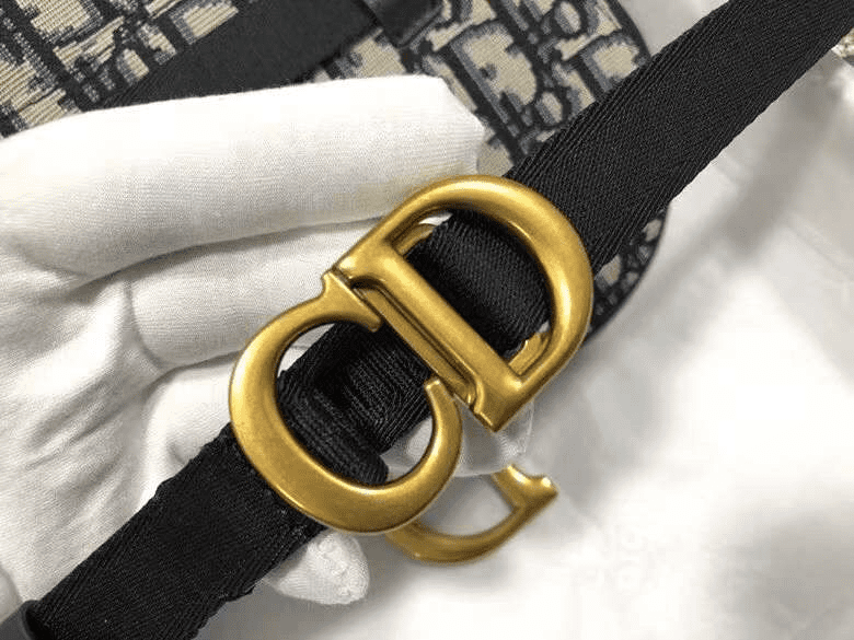 MINI SADDLE BAG WITH STRAP Blue Dior Oblique Jacquard - DHB02 - 8