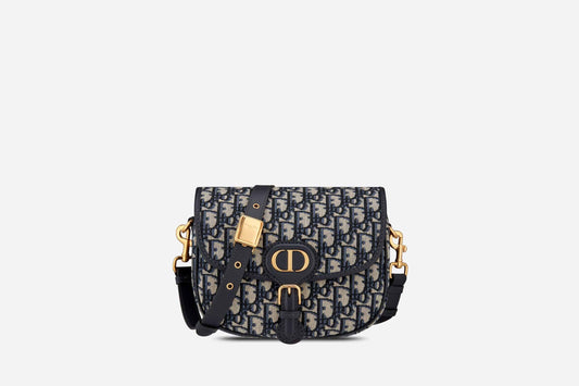 Medium Dior Bobby Bag Blue Dior Oblique Jacquard - DMB03 - 1