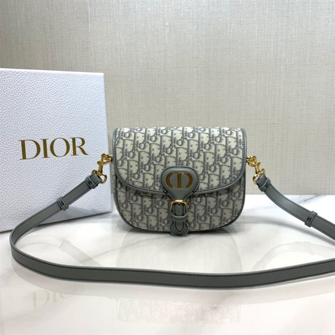 Medium Dior Bobby Bag Gray Dior Oblique Jacquard - DMB04 - 2