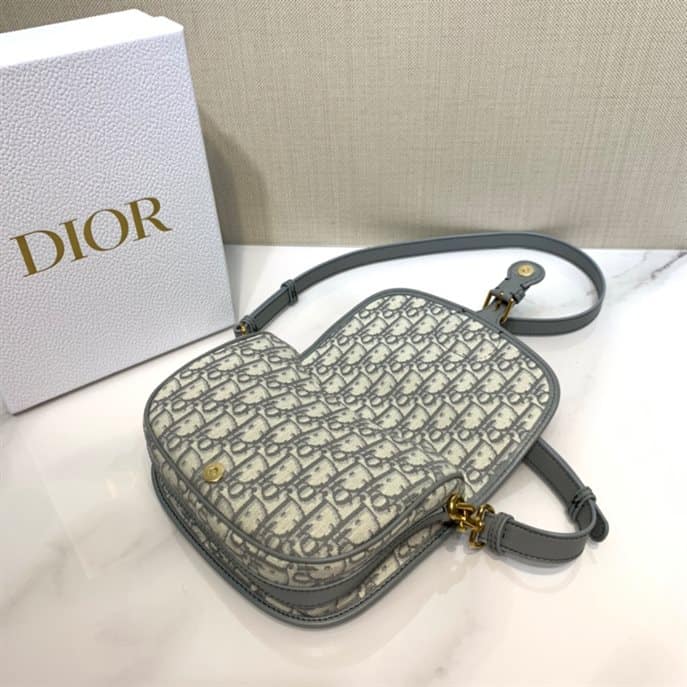 Medium Dior Bobby Bag Gray Dior Oblique Jacquard - DMB04 - 4