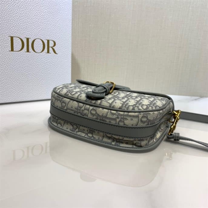 Medium Dior Bobby Bag Gray Dior Oblique Jacquard - DMB04 - 7