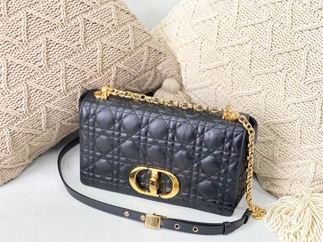 Medium Dior Caro Bag Black Supple Cannage Calfskin - DHB28 - 3