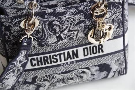 Medium Lady D-Lite Bag Blue Toile de Jouy Reverse Embroidery - DHB33 - 6